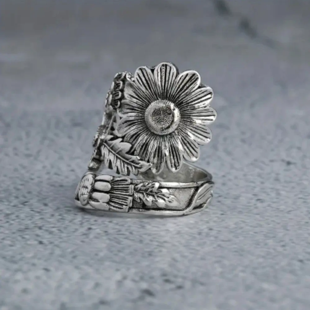 Sunflower Spoon Ring